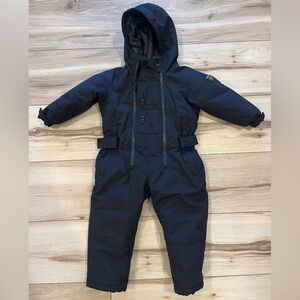 Black Onepiece kids Snowsuit 4T